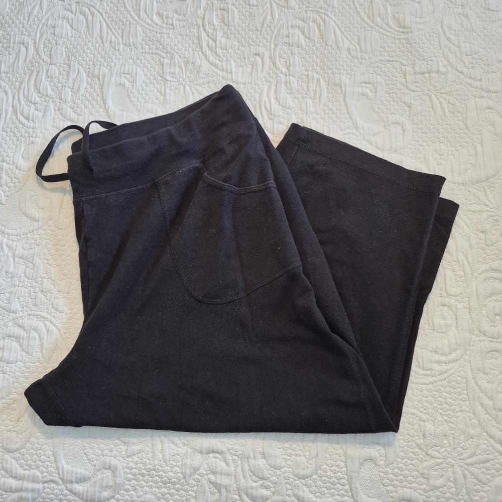 Athletic Works women's XXL 20 black pull on pants, pockets VGUC